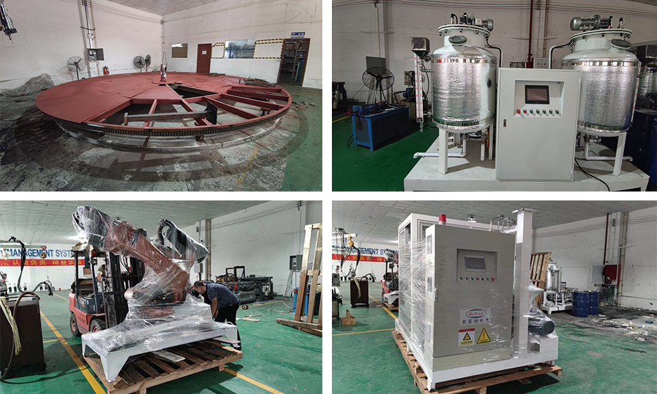 Automatic production line of polyurethane foaming machine for foot mats in Vietnam