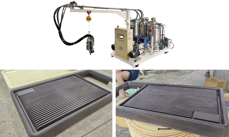 Imitation wood tea tray polyurethane high pressure foaming machine